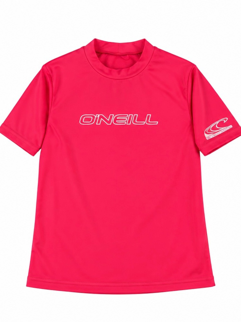 O’Neill Youth Size 12 Rash Guard UPF 50+ Pink Short Sleeve Swim Shirt